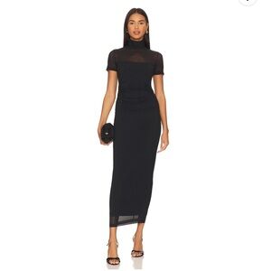 Amanda Uprichard Elegant Black Midi Dress